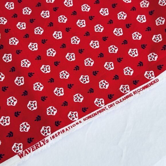 Red & Black HeeHaw Poppy Floral Print 100% COTTON Quilting Cotton BTY - Picture 3 of 3